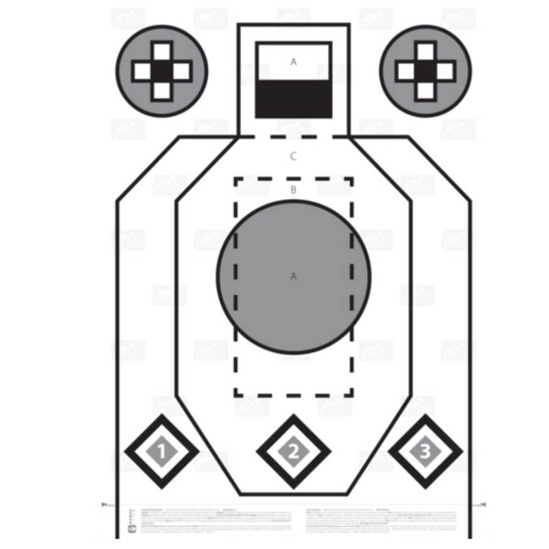 Helikon-Tex RXQT - Rifle Excercise/Qualification Target - Paper - 100 pcs set-1